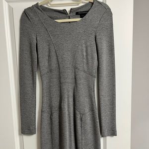 French Connection Long Sleeve Gray Bodycon Dress